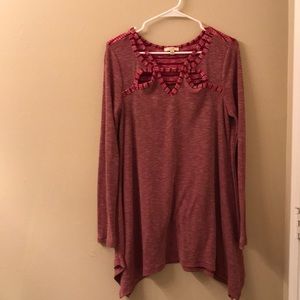 Red boutique tunic